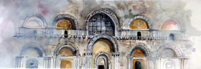 Painting of Arches By Artist Victoria Beckert